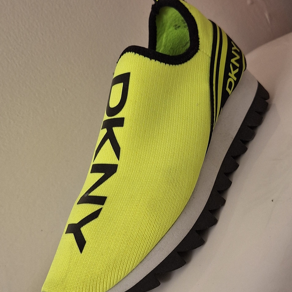 DKNY Men's Bright Yellow Slip-On Sneakers